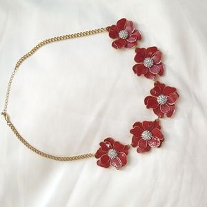 Red flower Necklace